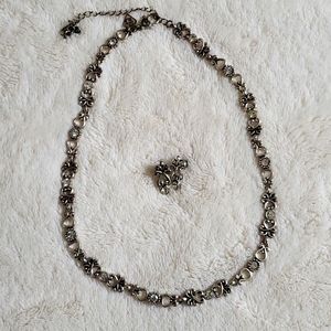 Brighton sterling silver necklace and earrings set